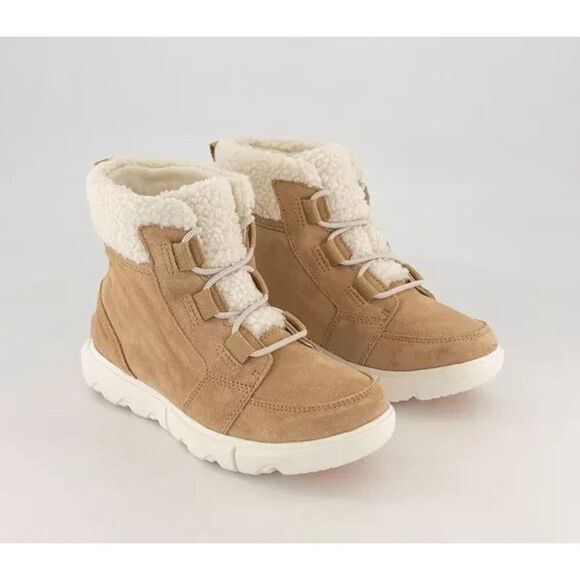 Sorel Explorer II Carnival Cozy Bootie Women's 9 Tan Sea Salt Snow Boots RHS2719 - Picture 1 of 10